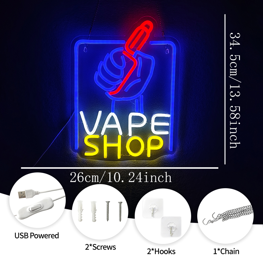 VAPE Shop Neon Sign for Smoke  - Vaping Store recensione e prezzo