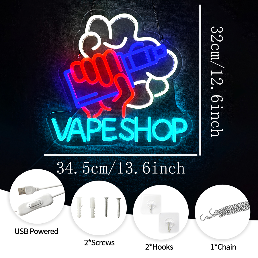 VAPE Shop Neon Sign for Smoke  - Vaping Store recensione e prezzo