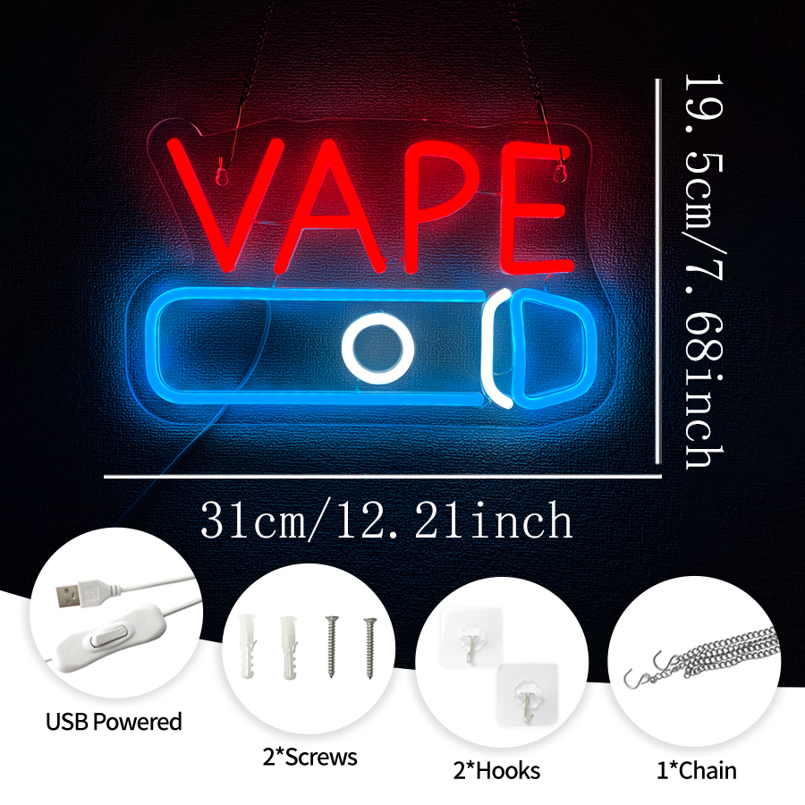 VAPE Shop Neon Sign for Smoke  - Vaping Store recensione e prezzo
