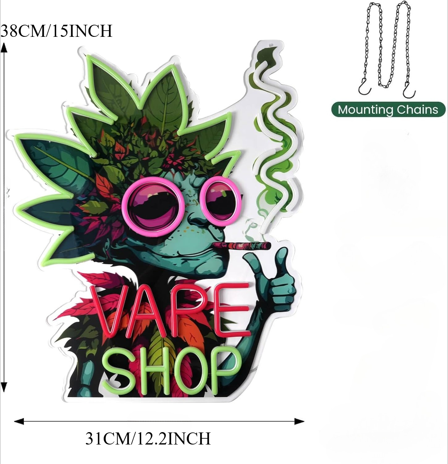 VAPE SHOP Neon Sign Business A - Vaping Store recensione e prezzo