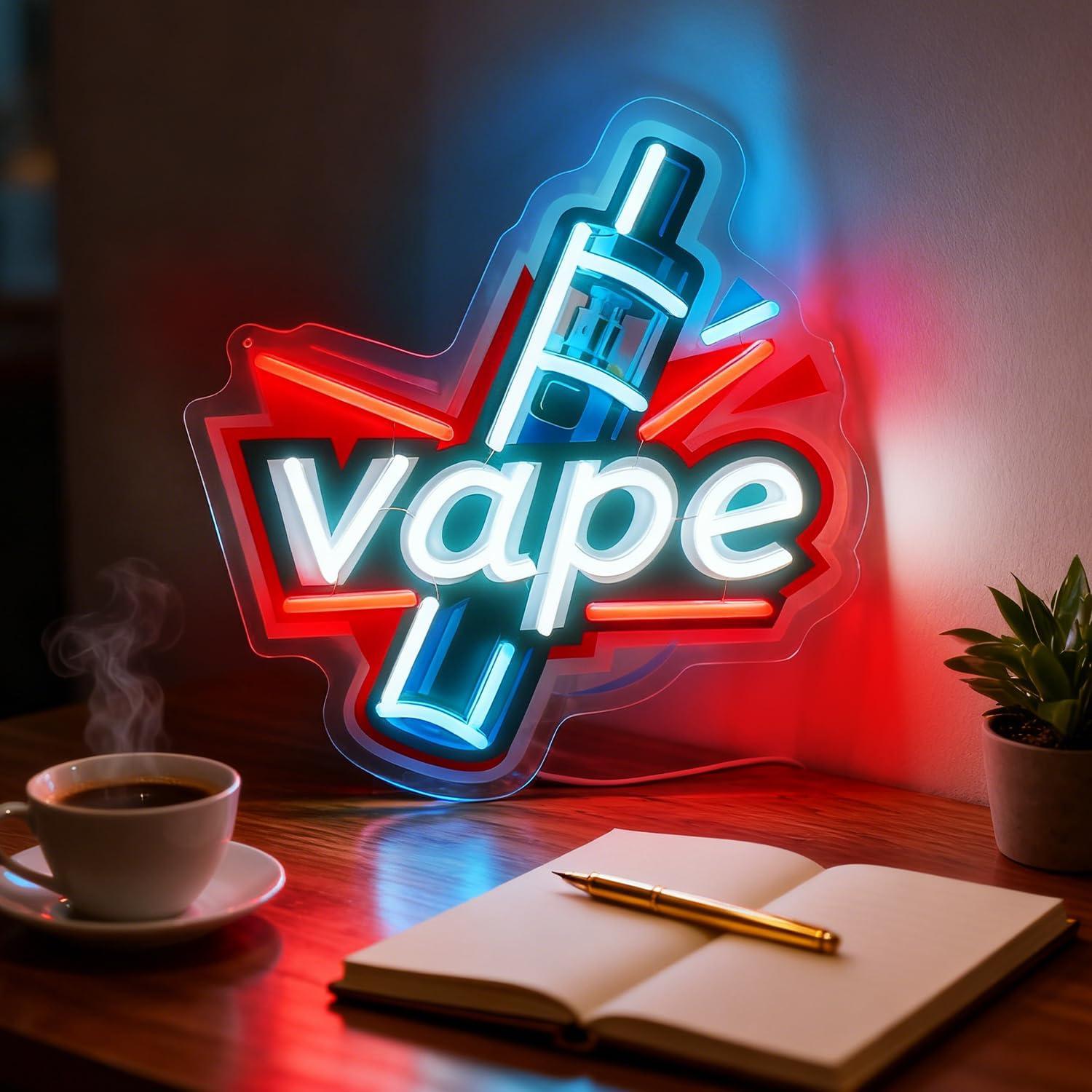 Vape Neon Sign USB Dimmable LE - Vaping Store recensione e prezzo