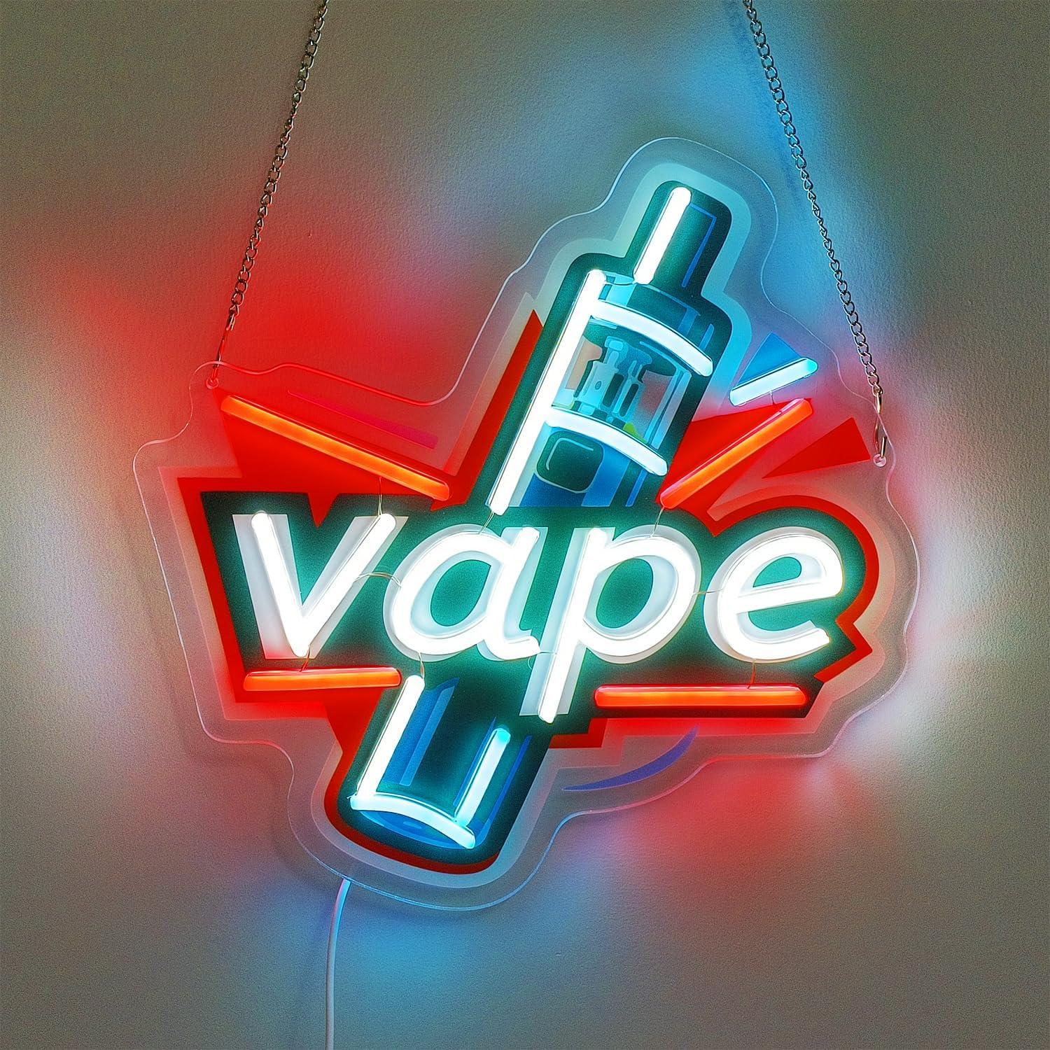Vape Neon Sign USB Dimmable LE - Vaping Store recensione e prezzo